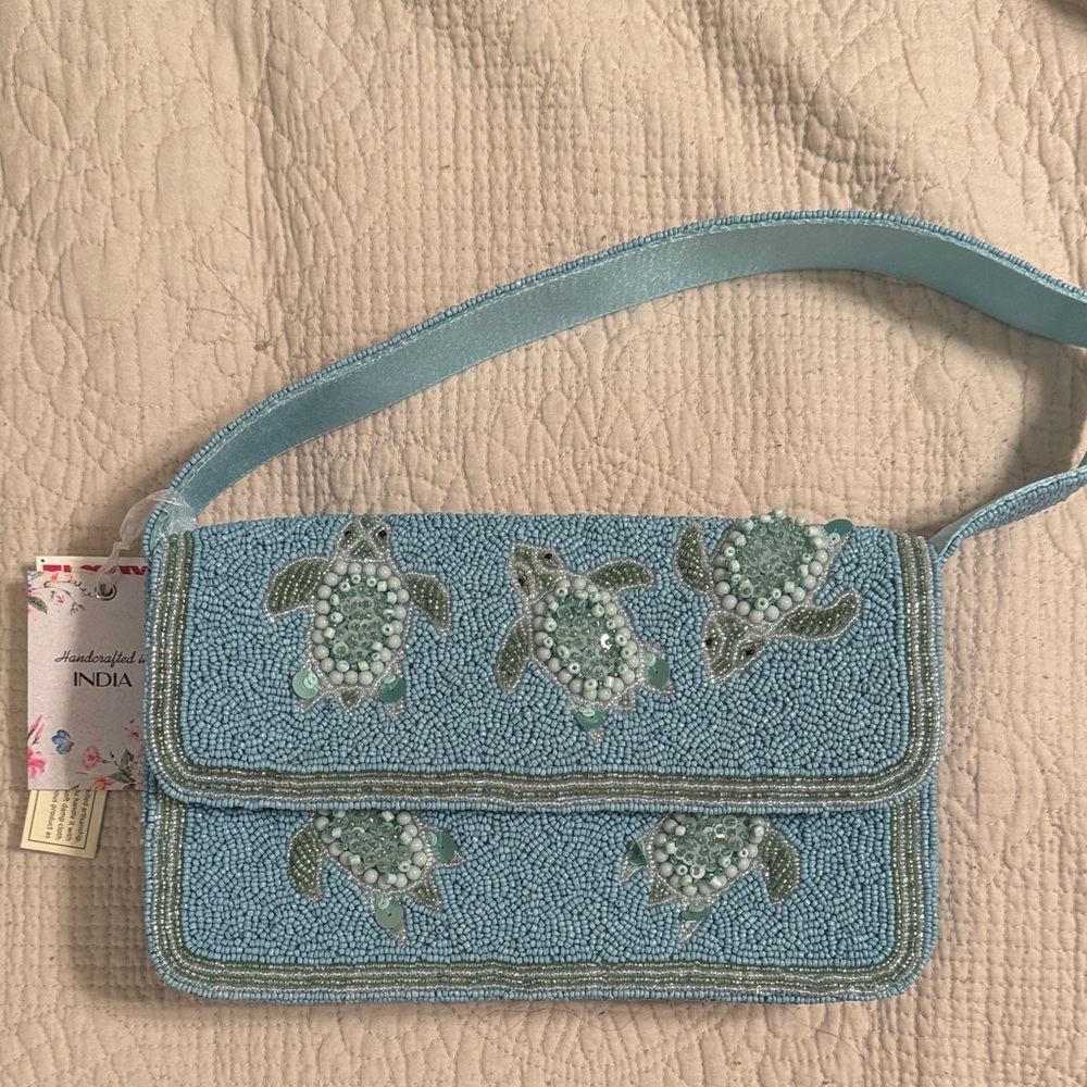 Turtle Beaded Bag
